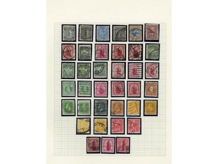 1854/1928, sehr schöne gestempelte Sammlung, dabei Tasmanien Mi.-Nr. 2a, Westaustralien Mi.-Nr. 1B, zwei lose Werte und ein P