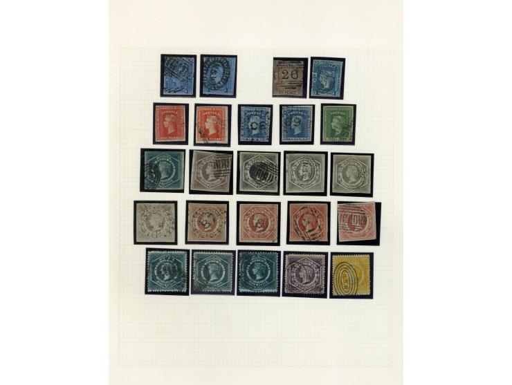 1854/1928, sehr schöne gestempelte Sammlung, dabei Tasmanien Mi.-Nr. 2a, Westaustralien Mi.-Nr. 1B, zwei lose Werte und ein P
