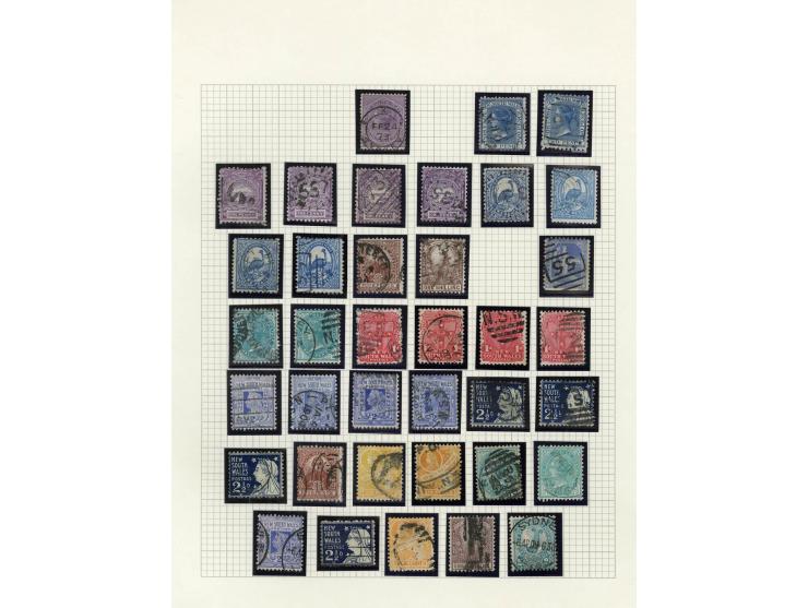 1854/1928, sehr schöne gestempelte Sammlung, dabei Tasmanien Mi.-Nr. 2a, Westaustralien Mi.-Nr. 1B, zwei lose Werte und ein P