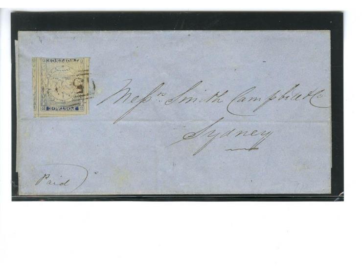 1850/59, 5 Briefe, 1 Teilbrief und eine Vorderseite mit diversen Frankaturen, dabei 5 Belege nach England