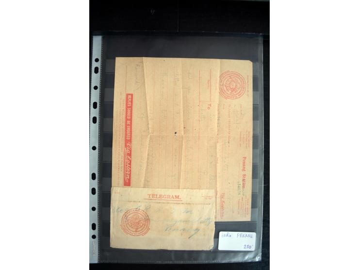 1855/1945, ca. 60 Briefe, Karten und Ganzsachen inkl. Feudalstaaten (u.a. 4 R-Briefe Hyderabad) und einigen Dokumenten mit St