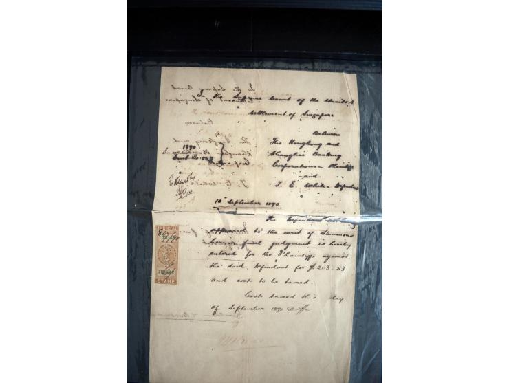 1855/1945, ca. 60 Briefe, Karten und Ganzsachen inkl. Feudalstaaten (u.a. 4 R-Briefe Hyderabad) und einigen Dokumenten mit St