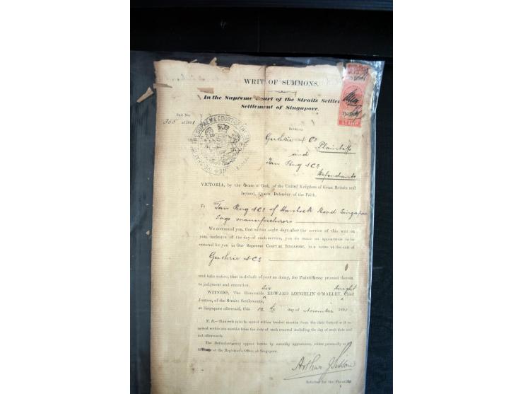1855/1945, ca. 60 Briefe, Karten und Ganzsachen inkl. Feudalstaaten (u.a. 4 R-Briefe Hyderabad) und einigen Dokumenten mit St