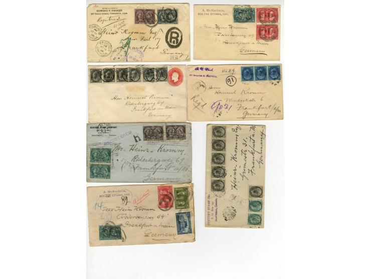 1891/1931 (ca.), 22 Briefe und Karten, dabei viel Reco (u.a. deutsche R-Zettel "vom Ausland über Bahnpost), Scadta-Brief, gut