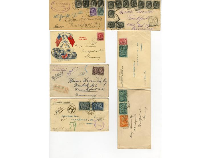 1891/1931 (ca.), 22 Briefe und Karten, dabei viel Reco (u.a. deutsche R-Zettel "vom Ausland über Bahnpost), Scadta-Brief, gut