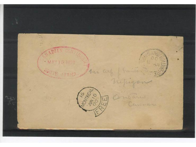 1899/1900, interessante Partie von 12 Briefen bzw. Karten, dabei Zensuren u.a. "Geopend inder Krijgswet", Australisches sowie