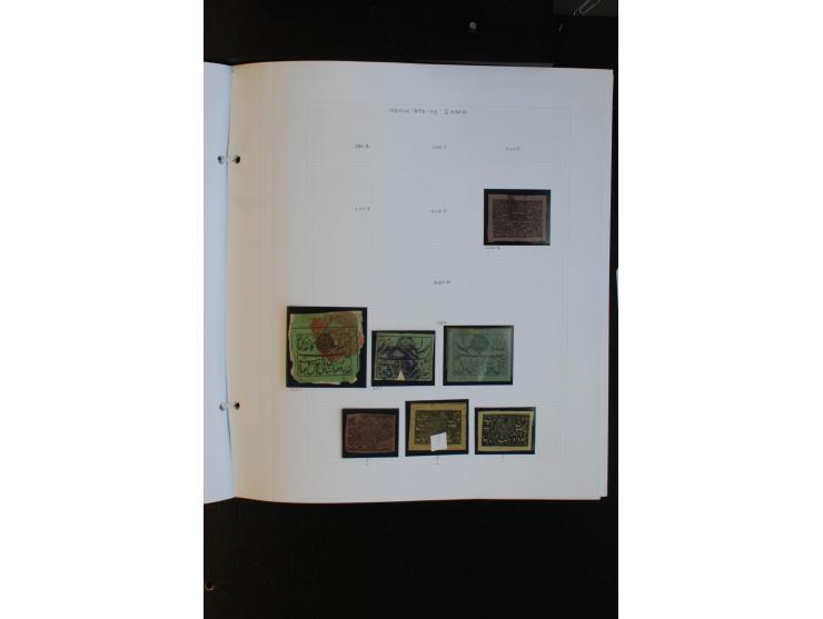 1870/1950, ungebrauchte und gestempelte Sammlung auf selbstgestalteten Albumblättern
