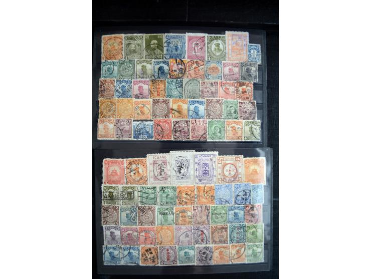 1885/1940 (ca.), ungebrauchter und gestempelter Bestand, dabei Lokalausgaben, Gebiete, etwas Japan und Korea, auf Steckkarten