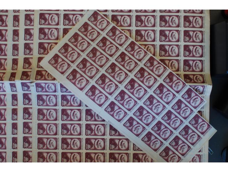 1940/53 (ca.), Bestand, meist ungebraucht ohne Gummi (wie verausgabt), teils in großen Mengen, dabei auch Bürgerkriegsausgabe