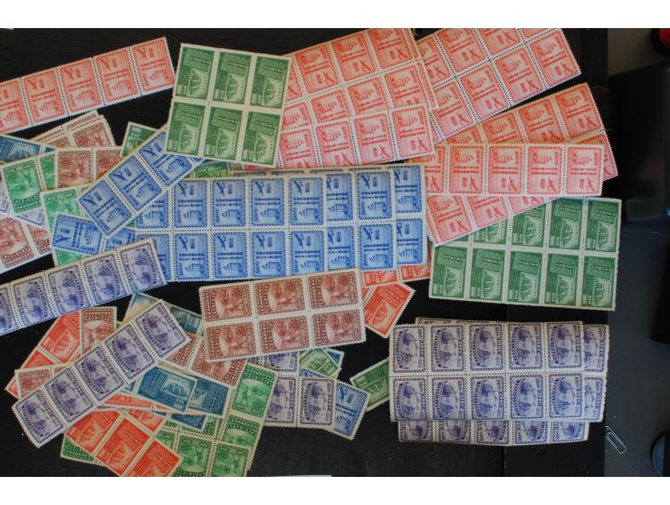 1940/53 (ca.), Bestand, meist ungebraucht ohne Gummi (wie verausgabt), teils in großen Mengen, dabei auch Bürgerkriegsausgabe