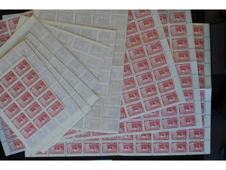 1940/53 (ca.), Bestand, meist ungebraucht ohne Gummi (wie verausgabt), teils in großen Mengen, dabei auch Bürgerkriegsausgabe