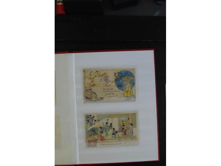 1901/43, 26 Briefe, Karten und Ganzsachen mit viel DP China und Kiautschou mit diversen Stempeln, Ansichtskarten und Feldpost