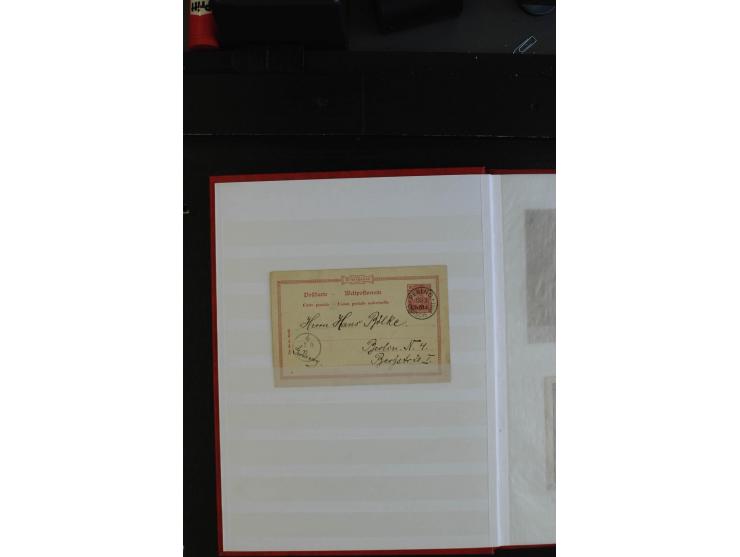 1901/43, 26 Briefe, Karten und Ganzsachen mit viel DP China und Kiautschou mit diversen Stempeln, Ansichtskarten und Feldpost