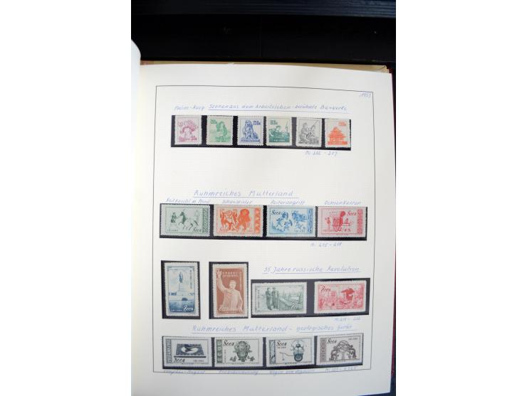 1949/82, postfrische und gestempelte Sammlung mit vielen besseren und kpl. Ausgaben, Blocks und Besonderheiten, dabei u.a. po