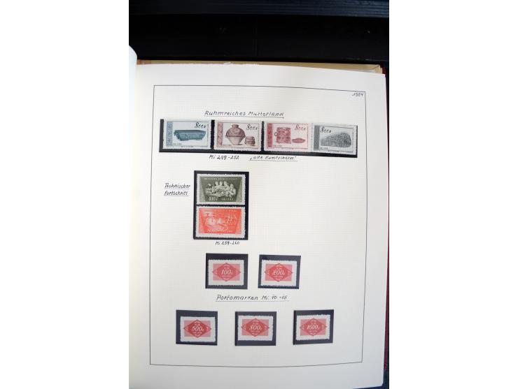 1949/82, postfrische und gestempelte Sammlung mit vielen besseren und kpl. Ausgaben, Blocks und Besonderheiten, dabei u.a. po