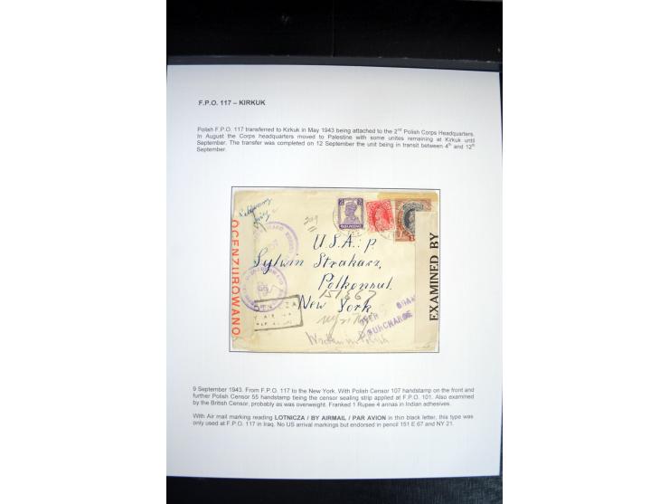 POLNISCHE FELDPOST IM IRAK: 1941/43, sehr interessante Ausstellungssammlung mit 20 Briefen, alles ausführlich beschriftet, ex