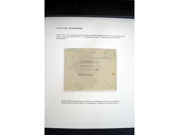 POLNISCHE FELDPOST IM IRAK: 1941/43, sehr interessante Ausstellungssammlung mit 20 Briefen, alles ausführlich beschriftet, ex