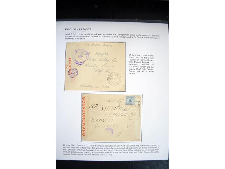 POLNISCHE FELDPOST IM IRAK: 1941/43, sehr interessante Ausstellungssammlung mit 20 Briefen, alles ausführlich beschriftet, ex