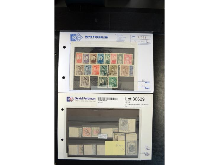 1908/55 (ca.), ungebrauchte und postfrische Partie besserer Ausgaben, alles als Einzellose auf Auktionen gekauft, dabei auch 