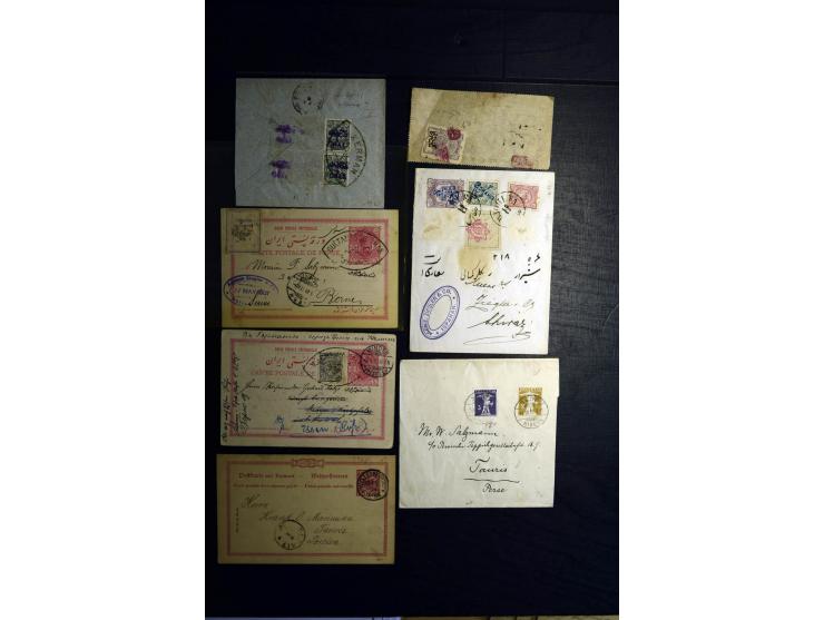 1879/1940 (ca.), über 200 Briefe und Karten mit vielen besseren und teils seltenen Frankaturen, zensuren, etc., einige mit At
