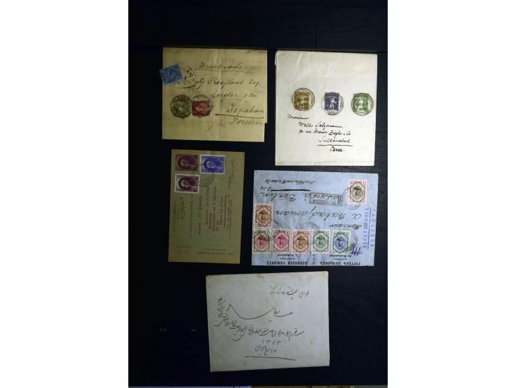 1879/1940 (ca.), über 200 Briefe und Karten mit vielen besseren und teils seltenen Frankaturen, zensuren, etc., einige mit At