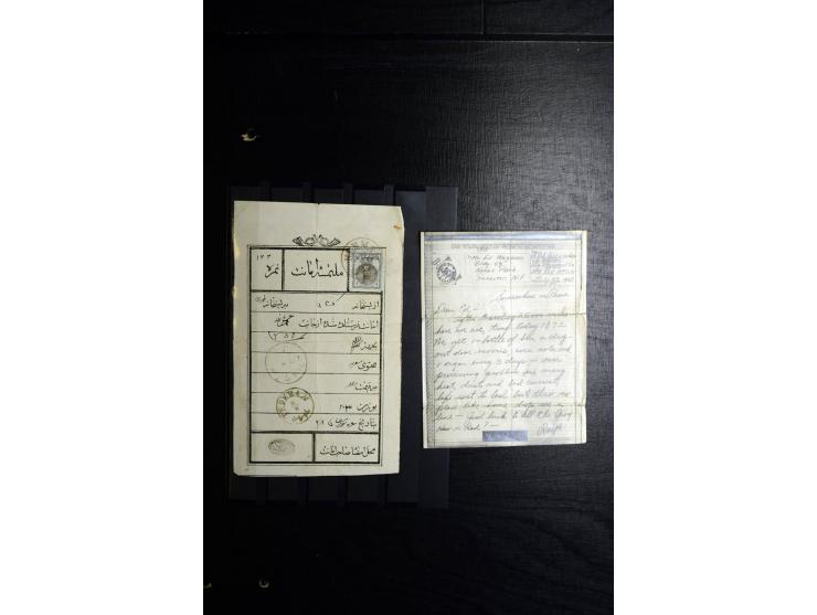 1879/1940 (ca.), über 200 Briefe und Karten mit vielen besseren und teils seltenen Frankaturen, zensuren, etc., einige mit At