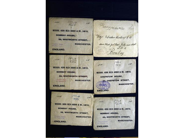 1879/1940 (ca.), über 200 Briefe und Karten mit vielen besseren und teils seltenen Frankaturen, zensuren, etc., einige mit At