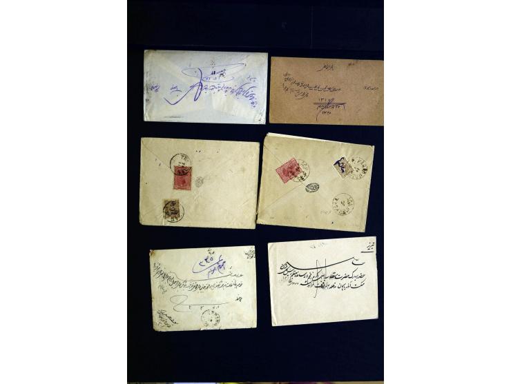 1879/1940 (ca.), über 200 Briefe und Karten mit vielen besseren und teils seltenen Frankaturen, zensuren, etc., einige mit At