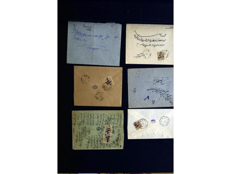 1879/1940 (ca.), über 200 Briefe und Karten mit vielen besseren und teils seltenen Frankaturen, zensuren, etc., einige mit At
