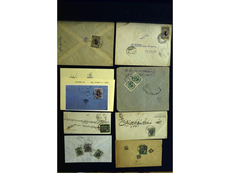 1879/1940 (ca.), über 200 Briefe und Karten mit vielen besseren und teils seltenen Frankaturen, zensuren, etc., einige mit At