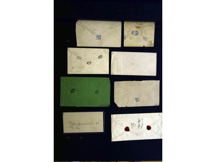 1879/1940 (ca.), über 200 Briefe und Karten mit vielen besseren und teils seltenen Frankaturen, zensuren, etc., einige mit At