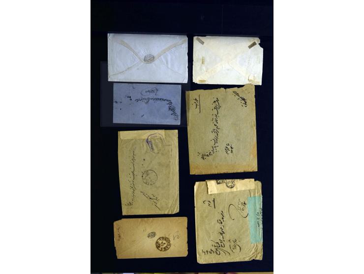 1879/1940 (ca.), über 200 Briefe und Karten mit vielen besseren und teils seltenen Frankaturen, zensuren, etc., einige mit At