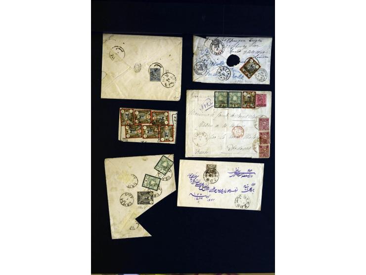 1879/1940 (ca.), über 200 Briefe und Karten mit vielen besseren und teils seltenen Frankaturen, zensuren, etc., einige mit At