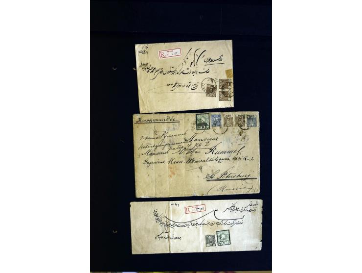 1879/1940 (ca.), über 200 Briefe und Karten mit vielen besseren und teils seltenen Frankaturen, zensuren, etc., einige mit At