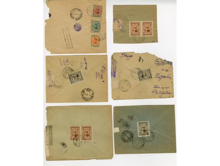 1910/25 (ca.), ZENSUR, 48 Briefe mit diversen persischen Zensuren, wenige Belege fehlerhaft