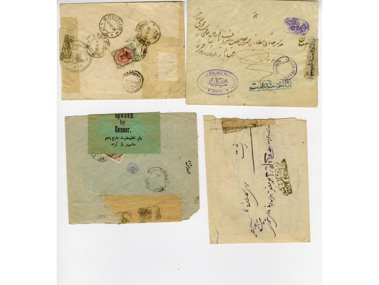 1910/25 (ca.), ZENSUR, 48 Briefe mit diversen persischen Zensuren, wenige Belege fehlerhaft