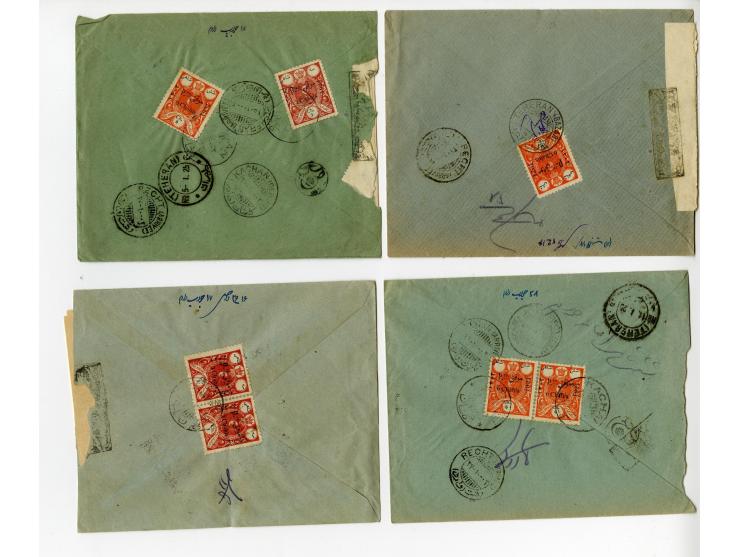 1910/25 (ca.), ZENSUR, 48 Briefe mit diversen persischen Zensuren, wenige Belege fehlerhaft