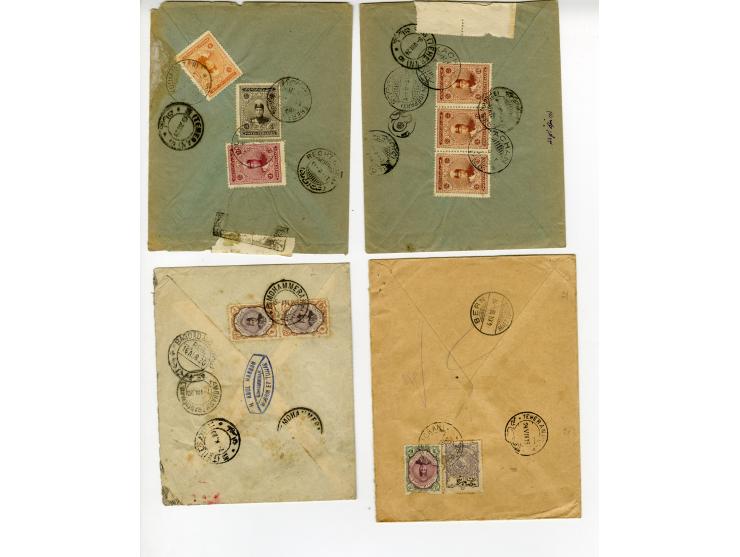 1910/25 (ca.), ZENSUR, 48 Briefe mit diversen persischen Zensuren, wenige Belege fehlerhaft