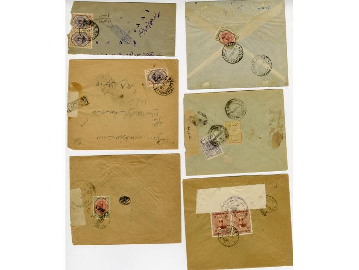 1910/25 (ca.), ZENSUR, 48 Briefe mit diversen persischen Zensuren, wenige Belege fehlerhaft