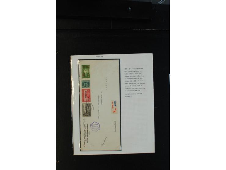 1939/43 (ca.), 45 Briefe und Karten mit Zensur, dabei Reco, Luftpost etc., auch etwas Post nach Palästina