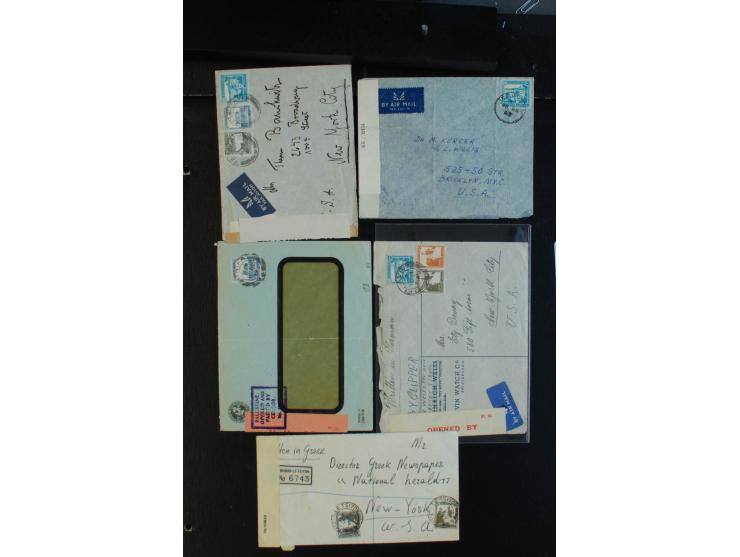 1939/43 (ca.), 45 Briefe und Karten mit Zensur, dabei Reco, Luftpost etc., auch etwas Post nach Palästina
