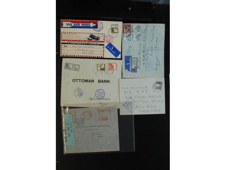 1939/43 (ca.), 45 Briefe und Karten mit Zensur, dabei Reco, Luftpost etc., auch etwas Post nach Palästina