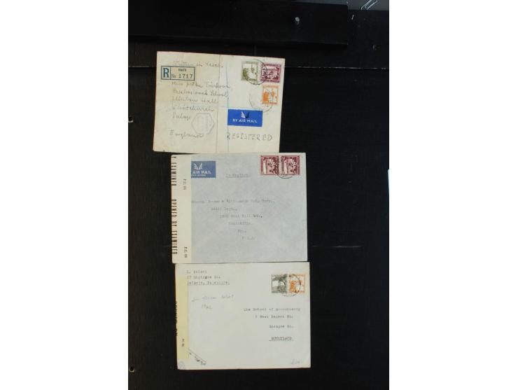 1939/43 (ca.), 45 Briefe und Karten mit Zensur, dabei Reco, Luftpost etc., auch etwas Post nach Palästina