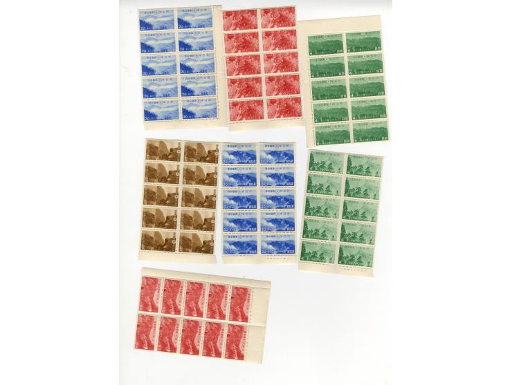 1941, Mi.-Nr. 302-05 und 306-09, je 30 postfrische Sätze in Einheiten (Mi. 2.100,-)