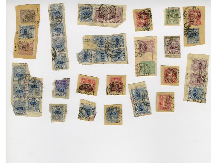 1900/14, ungebrauchter und gestempelter Bestand mit guten Werten, Briefstücken etc.
