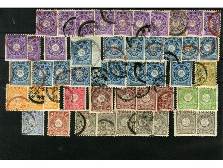 1900, ungebrauchte und gestempelte Partie mit guten Werten wie Mi.-Nr. 3, 8, 10, 12, 15 (4) etc.