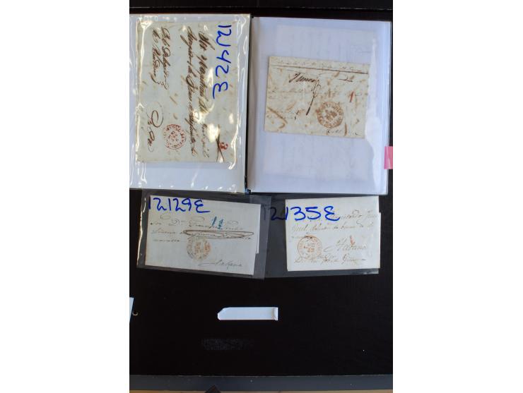 1841/56, ca. 80 Briefe von bzw. nach Cuba, dabei viele verschiedene Orte, diverse Tax und Neben-Stempel mit besseren, meist g