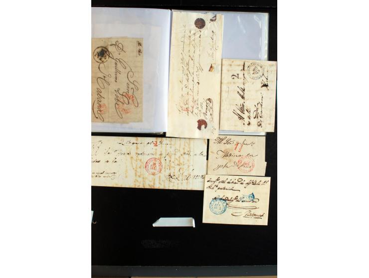 1841/56, ca. 80 Briefe von bzw. nach Cuba, dabei viele verschiedene Orte, diverse Tax und Neben-Stempel mit besseren, meist g