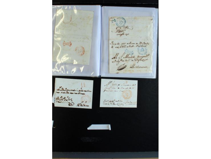 1841/56, ca. 80 Briefe von bzw. nach Cuba, dabei viele verschiedene Orte, diverse Tax und Neben-Stempel mit besseren, meist g