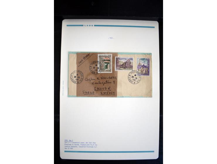 LAOS UND KAMBODSCHA: 1950/80 (ca.), umfangreicher Sammlungsbestand in 4 Schubern und Kiste mit vielen ungezähnten Ausgaben un